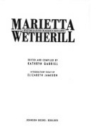 Cover of Marietta Wetherill