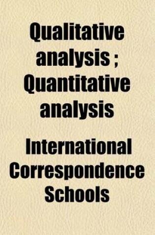 Cover of Qualitative Analysis Volume 70; Quantitative Analysis