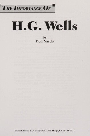 Cover of H. G. Wells