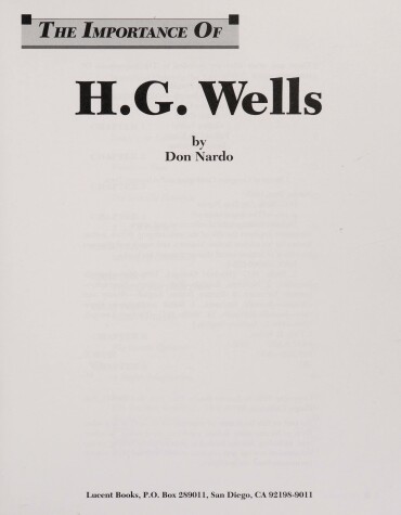 Cover of H. G. Wells