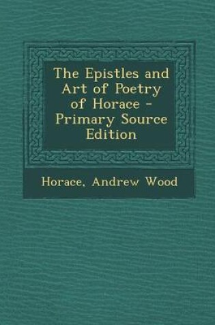 Cover of The Epistles and Art of Poetry of Horace