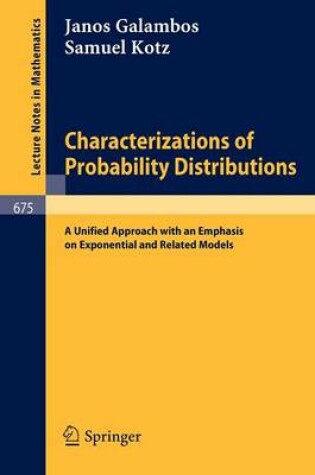 Cover of Characterizations of Probability Distributions.