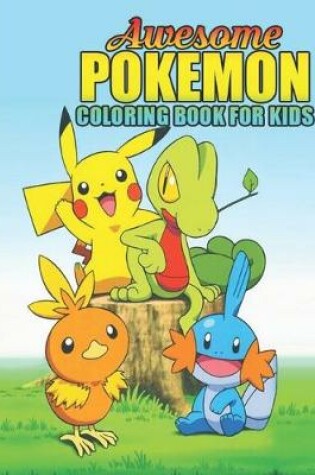 Cover of awesome pokemon coloring book