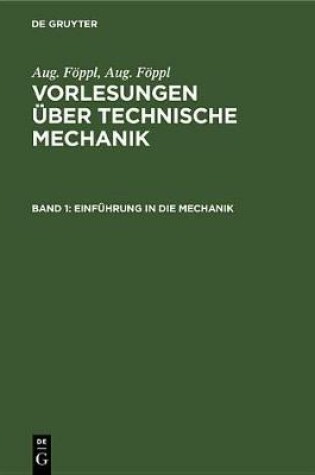 Cover of Einführung in Die Mechanik