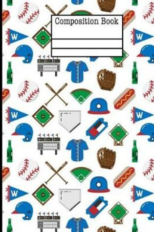 Cover of Baseball Game Composition Notebook - Blank Paper