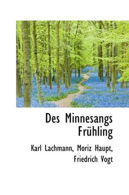 Book cover for Des Minnesangs Fr Hling