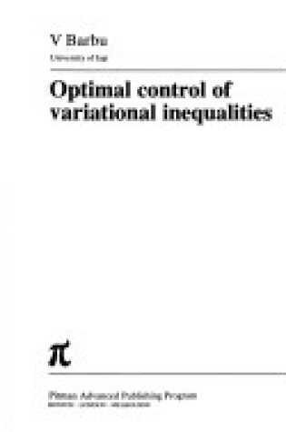 Cover of Optimal Control of Variational Inequalities