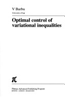 Cover of Optimal Control of Variational Inequalities