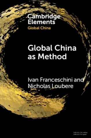 Cover of Global China as Method