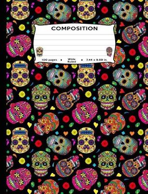 Book cover for Composition 100 pages Wide Ruled 7.44 x 9.69 in.