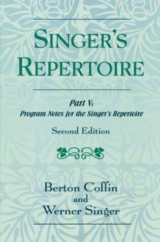 Cover of The Singer's Repertoire, Part V