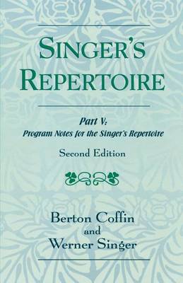 Book cover for The Singer's Repertoire, Part V