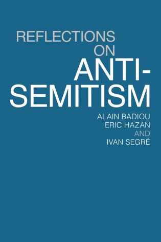 Cover of Reflections On Anti-Semitism