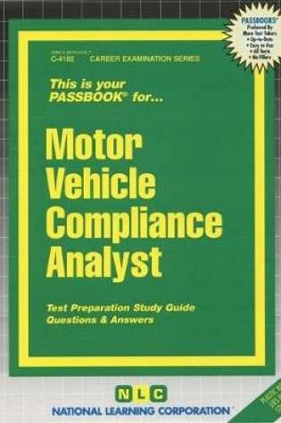 Cover of Motor Vehicle Compliance Analyst