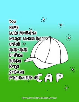 Book cover for Topi Nama Buku Mewarnai Belajar Bahasa Inggris Untuk Anak-Anak Dewasa Rumah Kerja Sekolah Pengunduran Diri