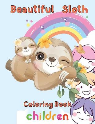 Book cover for Beautiful Sloth Coloring book children