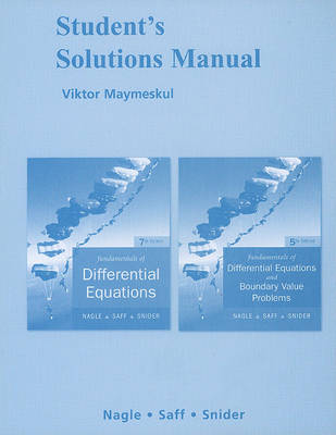 Book cover for Student's Solutions Manual for Fundamentals of Differential Equations and Fundamentals of Differential Equations with Boundary Value Problems