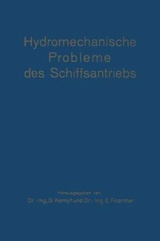 Cover of Hydromechanische Probleme Des Schiffsantriebs