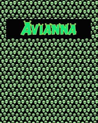 Book cover for 120 Page Handwriting Practice Book with Green Alien Cover Avianna