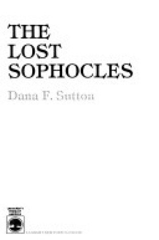 Cover of Lost Sophocles, the CB