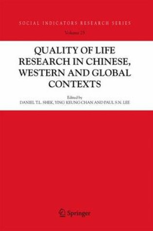 Cover of Quality-of-Life Research in Chinese, Western, and Global Contexts