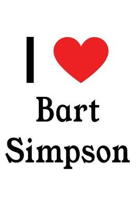 Book cover for I Love Bart Simpson