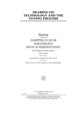 Book cover for Hearing on technology and the voting process