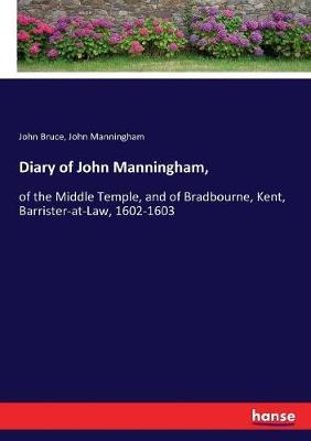 Book cover for Diary of John Manningham,
