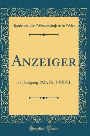 Cover of Anzeiger