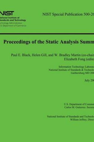 Cover of Proceedings of the Static Analysis Summit