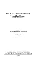 Book cover for Kiraly: Hungarian Revolution of 1956 in Retrespect (Cloth)