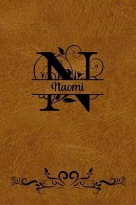 Book cover for Split Letter Personalized Name Journal - Naomi