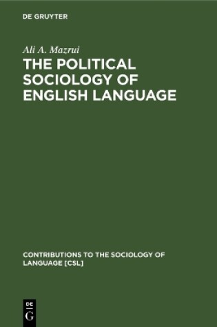 Cover of The Political Sociology of English Language