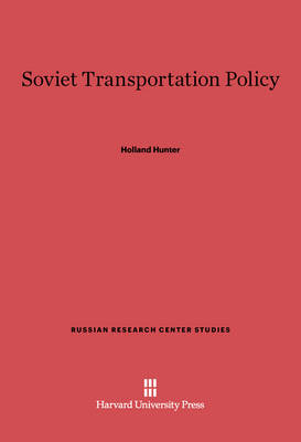 Book cover for Soviet Transportation Policy