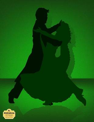 Book cover for Writedrawdesign Notebook, Blank/Wide Ruled, 8.5 X 11, Tango Dance in Green