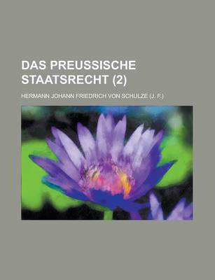 Book cover for Das Preussische Staatsrecht (2)