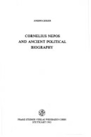 Cover of Cornelius Nepos & Ancient Political Biography