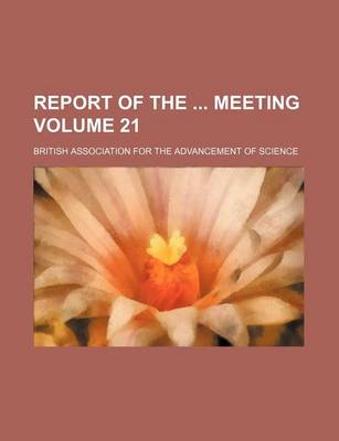 Book cover for Report of the Meeting Volume 21