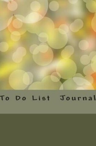 Cover of To do list journal