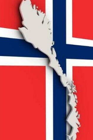 Cover of Flag of Norway Overlaid with Map in White Journal