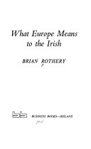 Book cover for What Europe Means to the Irish