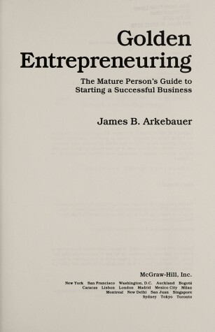 Book cover for Golden Entrepreneuring