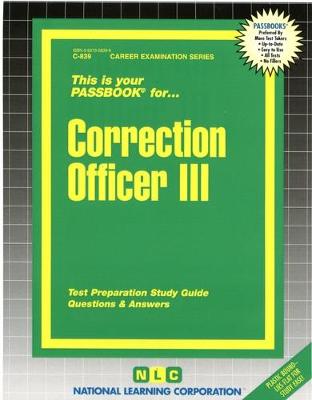 Cover of Correction Officer III