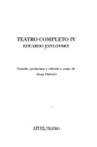 Cover of Teatro Completo 4