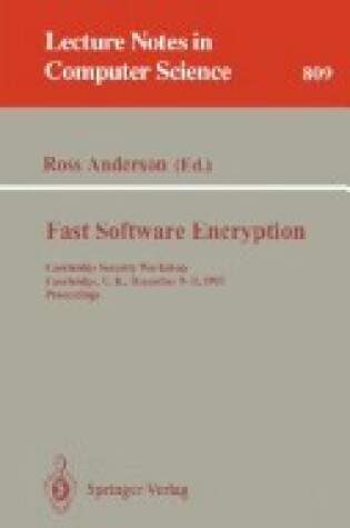 Cover of Fast Software Encryption
