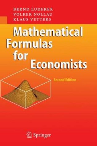 Cover of Mathematical Formulas for Economists