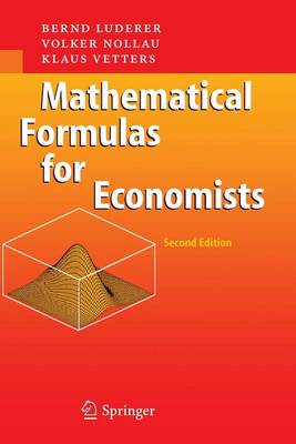 Cover of Mathematical Formulas for Economists