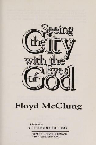 Cover of Seeing Cities with the Eyes of God