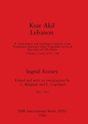 Book cover for Ksar Akil Lebanon, Part i