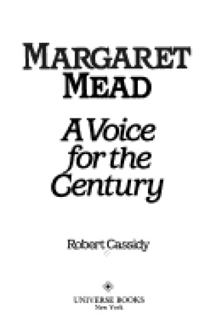 Cover of Margaret Mead